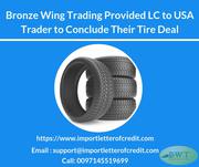 BWT Provided LC to USA Trader For Their Tire Deal